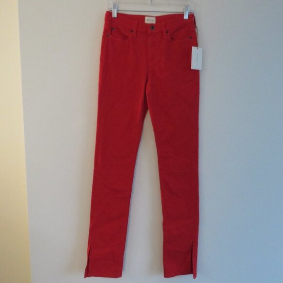SIMON MILLER Slidell Side Slit W009 Slim Boot Jeans in Red - SM Size 25 Waist - Picture 2 of 16